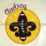 Fleur De Lis Football Patch