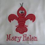 Crawfish Fleur de Lis Applique